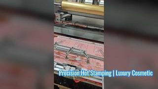 Lámina caliente en relieve 3D para empaque de paleta de maquillaje en forma de libro