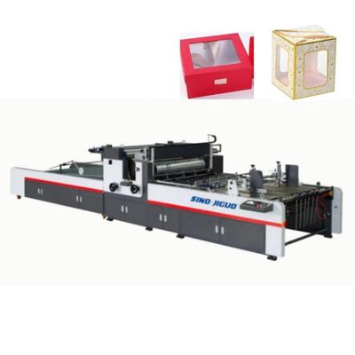 Carpeta automática Gluer de la E-flauta 100×100m m de la máquina de la ventana de la caja del cartón que remienda