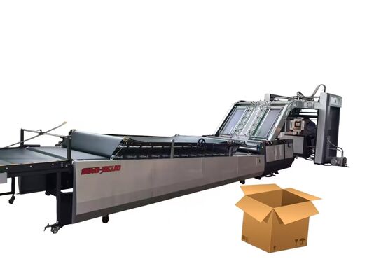 Máquina laminadora automática de flauta de velocidad media JIGUO FMZ-1650, Tamaño máximo de laminación: 1650 mm × 1600 mm, Velocidad de trabajo: 0-100 hojas/min 7000 hojas/h