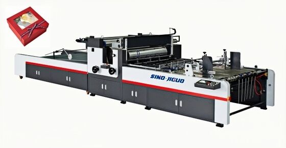 Máquina automática para remendar ventanas SINO JIGUO TC-1500A para cartón y cartón. Tamaño: 6200×2300×1700mm.
